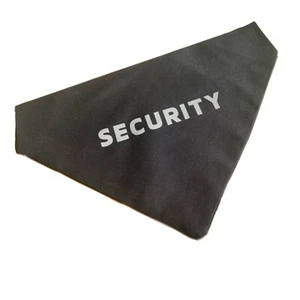Black Dog Bandana with Hi Viz Reflective Security Logo Slip on collar - Picture 1 of 6