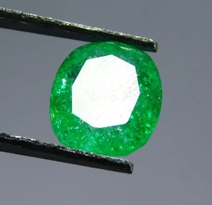 Natural 5.75 Ct Cushion Cut Colombian Green Emerald Loose Gemstone Certified - Picture 1 of 5