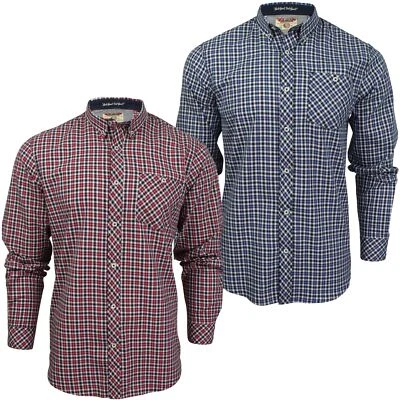 Mens Check Cotton Shirt by Tokyo Laundry Sicily Long Sleeved - Image 1 of 3