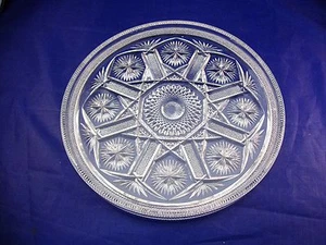VINTAGE BRILLANT PRESSGLAS SCHALE ABSOLUT SCHÖN - 9 3/8" DURCHMESSER - Bild 1 von 4