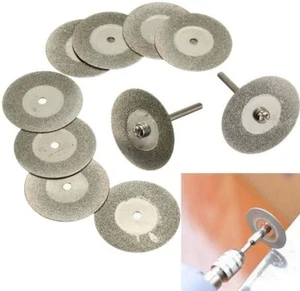 60mm Diamond Coated Cutting Disc Mini Cut-off Wheels Bit Shank For Rotary Tool - Picture 1 of 10