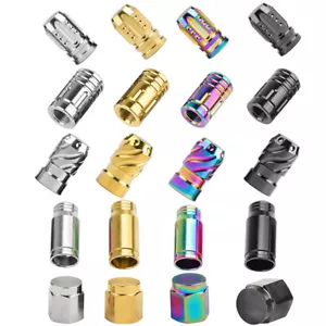 Titanium Tyre Valve Dust Caps Dustproof Cover Schrader for Car Bike Motorcycle - Picture 1 of 21