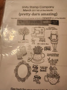 March 2017- KIT OF THE MONTH UNITY STAMP COMPANY-Pretty darn Amazing RS-59 - Picture 1 of 1