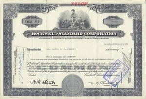 ROCKWELL STANDARD CORPORATION Milwaukee Wisconsin sign Willard J. Rockwell  - Foto 1 di 1