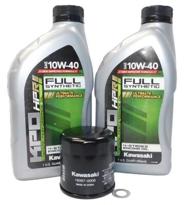 2006-2022 Kawasaki Ninja 650 650R EX650 OEM Full Synthetic Oil Change Kit KAW112 - Image 1 of 4