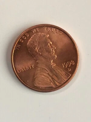 1998 D Lincoln shield one penny coin - Image 1 of 2
