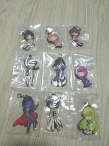Code Geass Figura Goma Dije Llavero Lote 9 Set Lelouch C.C. Anime Japón m607 - Imagen 1 de 10