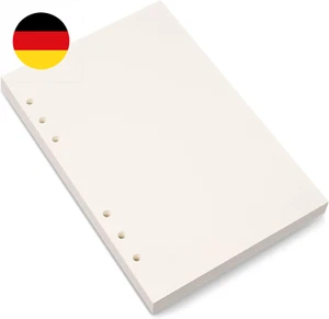 A5 Blanko-Papier, Nachfüllpapier, 6-Fach Gelocht für Filofax-Planer, Notizen, 80 - Bild 1 von 6