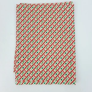 Tela de algodón ligero vintage con estampado de caña de caramelo de vacaciones de Navidad de 0,89 yardas 32""x44 - Imagen 1 de 7