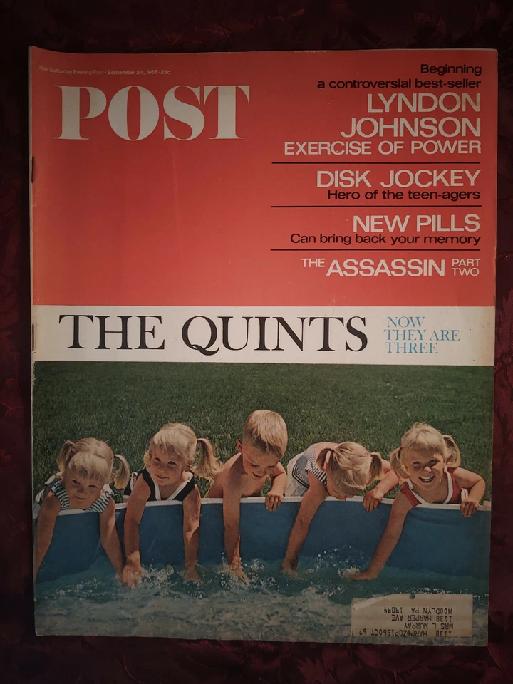 Saturday Evening POST Magazine September 24 1966 THE FISCHER QUINTS  - Image 1 of 1