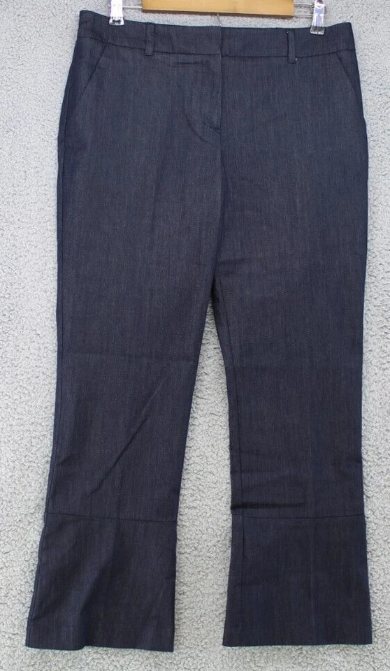 Pantalones de vestir 7th Avenue para mujer talla 8 pierna ancha con bolsillos delanteros color carbón cintura 33" Foto 1 de 3