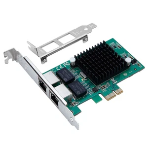 Intel82575 Dual Port RJ45 NIC 1000mbps Gigabit PCI Express Netzwerk Serverkarte - Bild 1 von 6