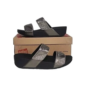 FitFlop Mina Damen-Pantoletten ombre Glitzer Größe 9 zinngrau neu!!! - Bild 1 von 9
