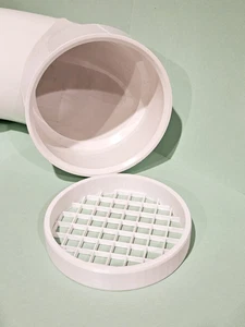 6" SDR 26 & 35 PVC Vent, 6.625" OD, 1/2" Mesh Screen, All Plastic for 6" Fitting - Picture 1 of 5