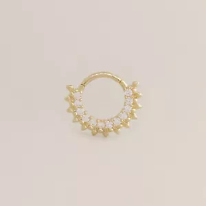14K ECHTES massives Gold Sonnenschein Reifen Septum Ohr & Nase Ring Piercings 18 Stärke - Bild 1 von 9
