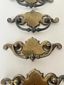 Lot of 13 Vintage/Antique Brass Chippendale Drawer Pulls 2.5" & 3" Centers - Picture 1 of 6