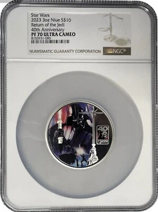 2023 $10 Niue 3oz Silver Star Wars Return of the Jedi 40th Anniv NGC PF70 UCAM - Picture 1 of 3