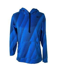 Nike Hoodie Herren klein blau schwarz Fleece gefüttert Therma-Fit sportlich - Bild 1 von 6