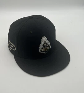 Nike NCAA Purdue Boilermakers Flat Bill SnapBack Hat Black Gold - Picture 1 of 4