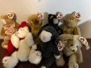 Lot of 7 Ty Beanie Babies Tags Attic Treasures Scruffy Lilly Pouncer Morgan READ - Picture 1 of 6