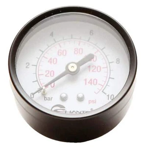 Chanto Dial Pressure Gauge Rear Entry 0-140 psi 0-10 bar 42mm Face UAR03018 - Picture 1 of 6
