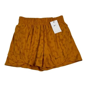 New Nike Dri-FIT Girls Training 4” Shorts Orange, Lined Size XL, Print MSRP$38 - Picture 1 of 11