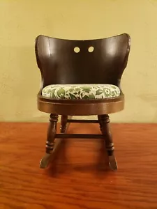 Vintage Child Half Barrel Wood Rocking Chair Hand Crafted 1970s Farmhouse Décor - Picture 1 of 5