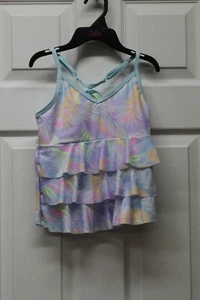 Justice Girls Cupcake Tankini Top - Blue- Small (7/8)-NWT-765494 - Picture 1 of 3