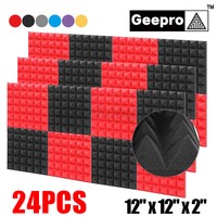 Geepro 16pcs Studio Acoustic Foam Sound Absorbtion Proofing Panels Tiles Wedge