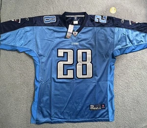 Vintage Reebok NFL Tennessee Titans Chris Johnson #28 Jersey Size 56 - Picture 1 of 6