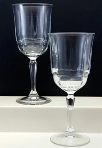 Luminarc Arcade Bengale Water Goblets Set of 2 Clear Paneled Glasses Arcoroc - Picture 1 of 10