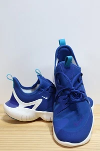 Brand New Nike Boy's Free Run 5.0 Running Shoes - Blue & White- Size 4.5 - Picture 1 of 8