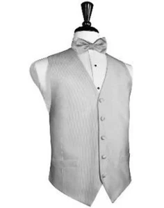 Silk Faille Solid Tuxedo Vest & Bowtie - Picture 1 of 5