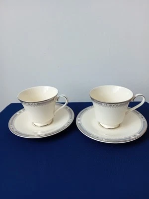 2 Royal Doulton Romance Collection Melissa Pattern Cups & Saucers - Image 1 of 4