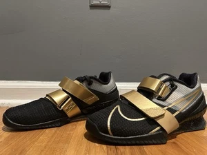 Size 8 - Nike Romaleos 4 Black Metallic Gold CD3463 001 - Picture 1 of 6