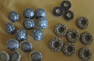 23 Knöpfe, Trachten, Landhaus, Metall, Kunststoff - Bild 1 von 5