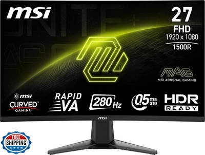 MSI MAG 276CXF 27-inch 1920 x 1080 (FHD) Curved Monitor, 280Hz, HDMI, Display - Image 1 of 4