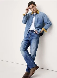 Banana Republic Herren Neu mit Etikett Relaxed-Fit Baumwolle-Hanf Chambray Hemd XL blau 789768 - Bild 1 von 4