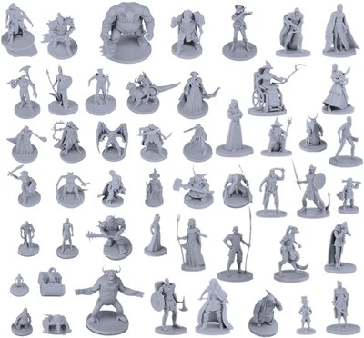 50 miniaturas únicas fantasía mesa RPG figuras para mazmorras y dragones,...  Foto 1 de 4