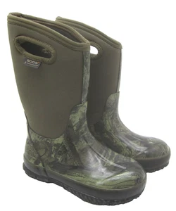 Bogs Boots Youth Size 1 Camo Waterproof Mossy Oak Cold Weather Outdoor -30F EUC - Picture 1 of 11