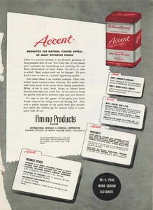 Vintage 1953 Print Ad Amino Products Accent Pure Mono Sodium Glutamate - Bild 1 von 1