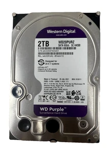 Western Digital WD20PURZ 2 TB 3,5" disco rigido sorveglianza SATA WD viola - Foto 1 di 2