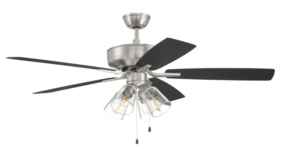 Brushed Polished Nickel 52"Ceiling Fan from the Pro Plus 104 Collection - Image 1 of 1