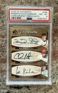 2006 SP Authentic Chirography Triple Signatures - Roberts, Utley, Kinsler 15/15 - Picture 1 of 2