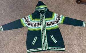 Felpa con cappuccio e zip intera Cusco Alpaca 100% Alpaca Made in Peru donna x large - Foto 1 di 7