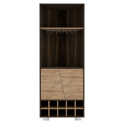 Albarr Corner Bar Cabinet - Dark Oak/Pine Living Room Furniture - Image 1 of 4