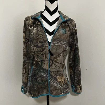 Realtree Camo Full Zip Up Sweater Size M Womens Long Sleeve Hunting Jacket Camo - Image 1 of 4