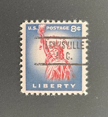 Lewisville, NC Type 734 Precancel U.S. #1041 - 8 cents Stat. Liberty - OG MNH NC - Image 1 of 2
