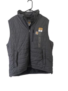 Carhartt Men’s XL Rain Defender Quilted Grey Puffer Vest NEW Outdoors Hiking  - Picture 1 of 6