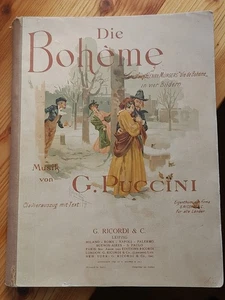 Klaviernoten, Giacomo Puccini 'Die Boheme', Clavierauszug mit Text, G. Ricordi - Bild 1 von 6